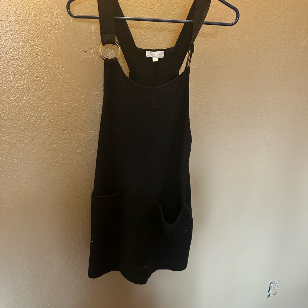 Black Sleeveless Boxy Tunic Dress